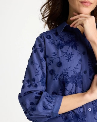 3D Floral Embroidered Top | Chico's
